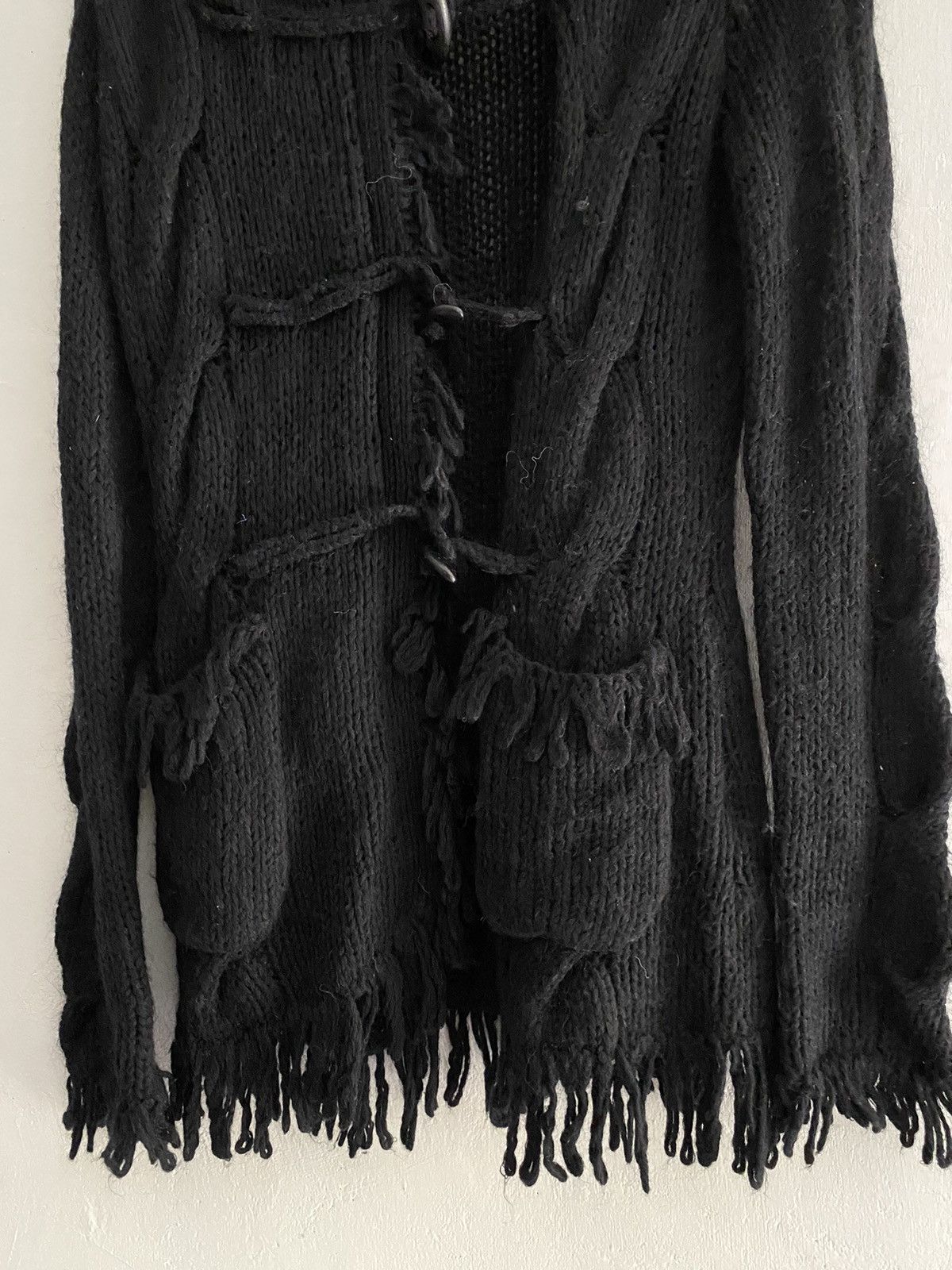 Japanese LGB style apj cable wool tassel knit hoodie
