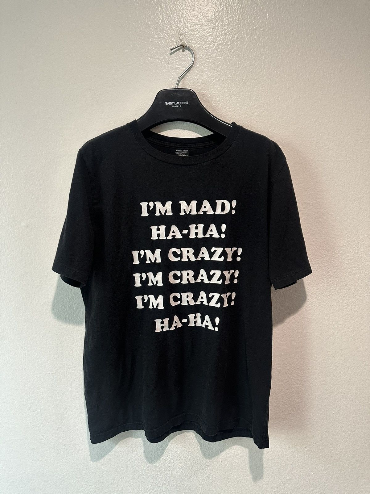 image of Number N Ine Number Nine I’M Mad Tee 4 in Black, Men's (Size Large)