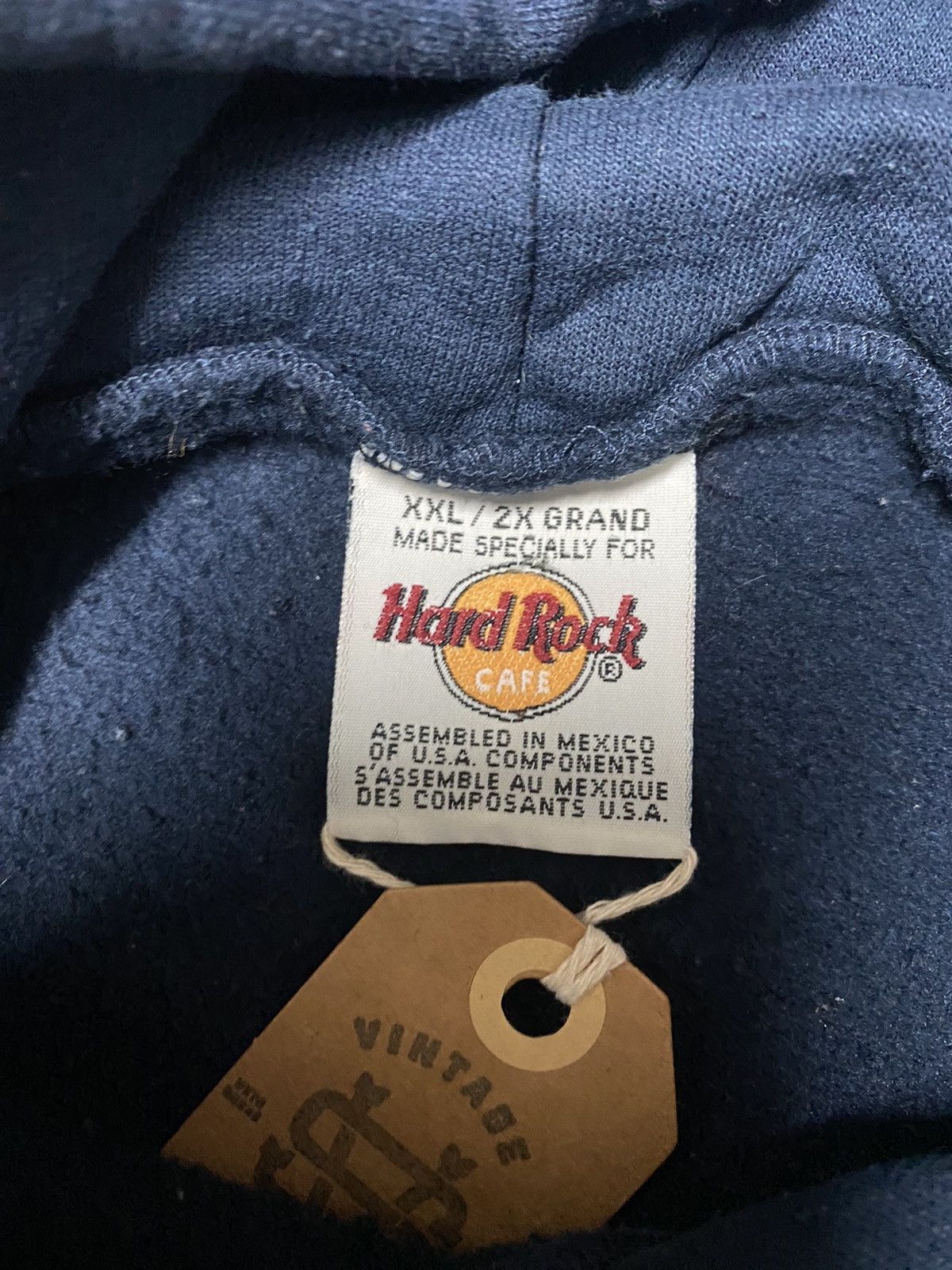 Hard Rock Cafe × Vintage Vintage Y2K 90’s Skater Streetwear Hard Rock Hoodie XXL Size US XXL / EU 58 / 5 - 4 Thumbnail