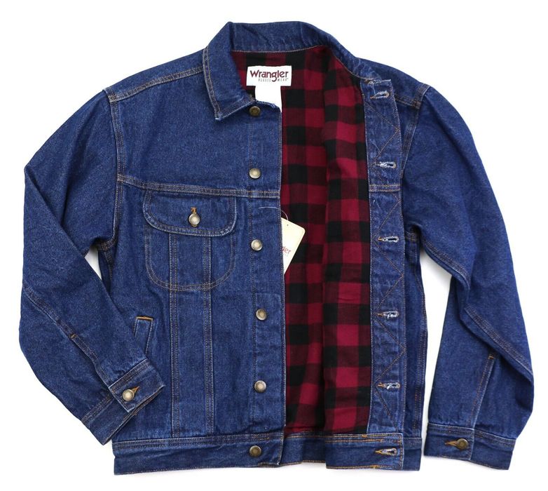 Mens Denim Jacket Eddie Bauer Denim Trucker Jacket (1990s