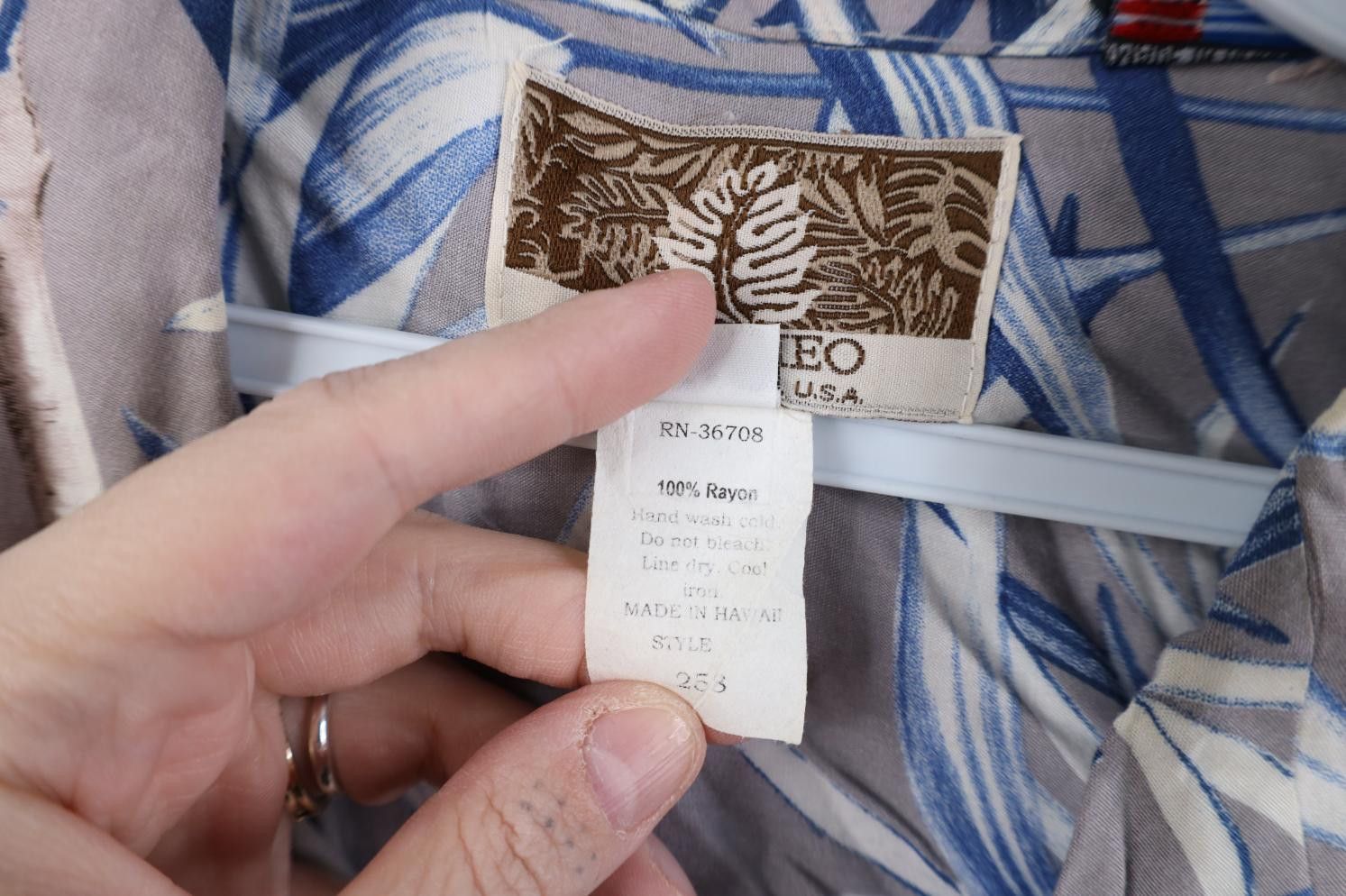 Vintage Vintage 90s Streetwear Bamboo Leaf Hawaiian Button Shirt USA Size US XL / EU 56 / 4 - 11 Thumbnail