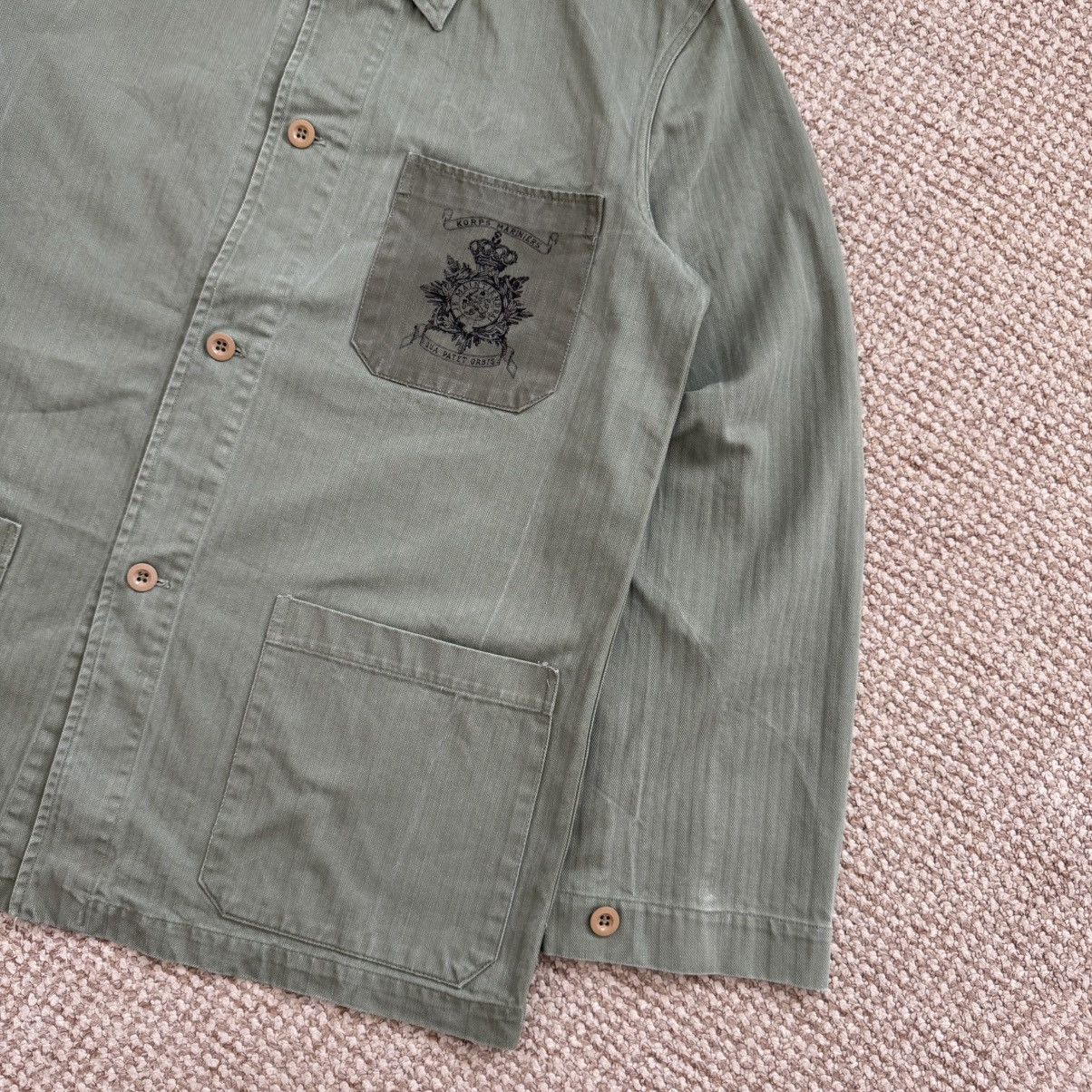 Vintage 60s Vintage Military Dutch KORPS MARINIERS HBT Work Jacket Size US M / EU 48-50 / 2 - 6 Thumbnail