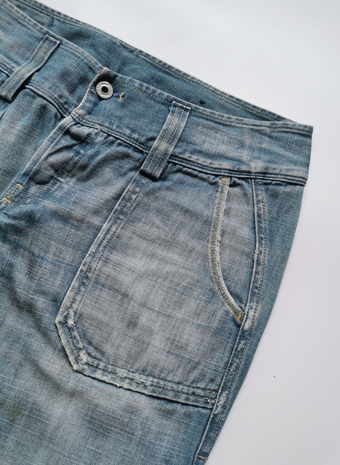 Diesel Wide Flared Bootcut Diesel Distressed Jeans Size 32" / US 10 / IT 46 - 4 Thumbnail