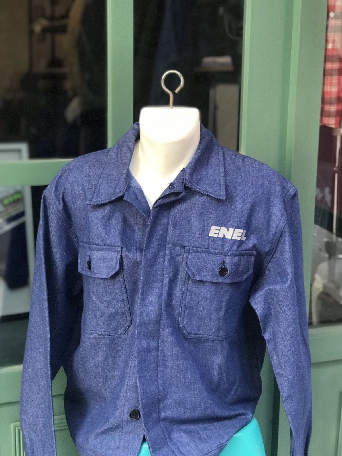 Other THICK DENIM AND SOFT FLANNEL LIGHT BLUE WORK JACKET Size US L / EU 52-54 / 3 - 1 Thumbnail