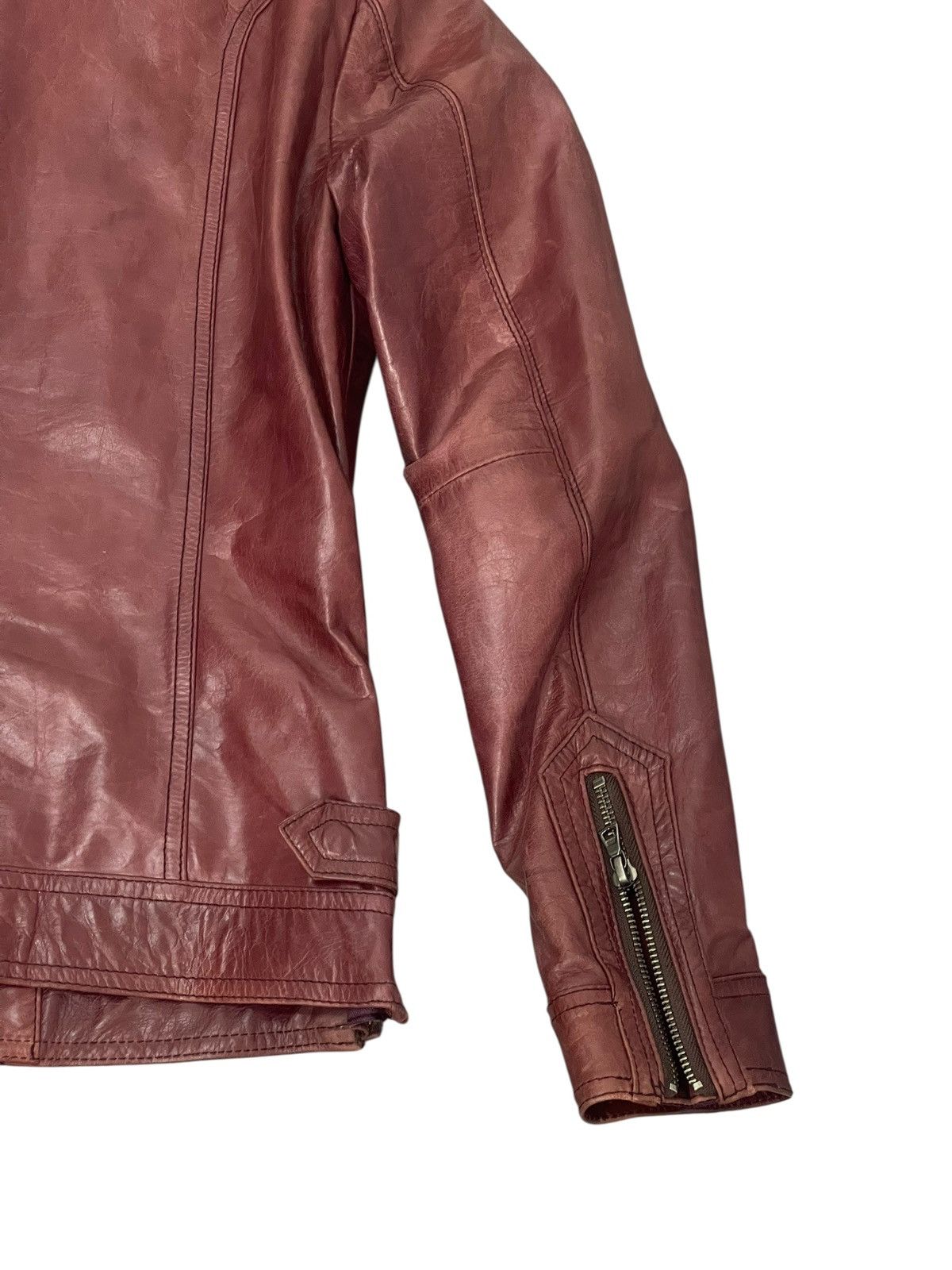 Tornado Mart Cow Hide Leather Jacket Tornado Mart Slim Dark Marroon 6🟩8 Size US M / EU 48-50 / 2 - 11 Thumbnail