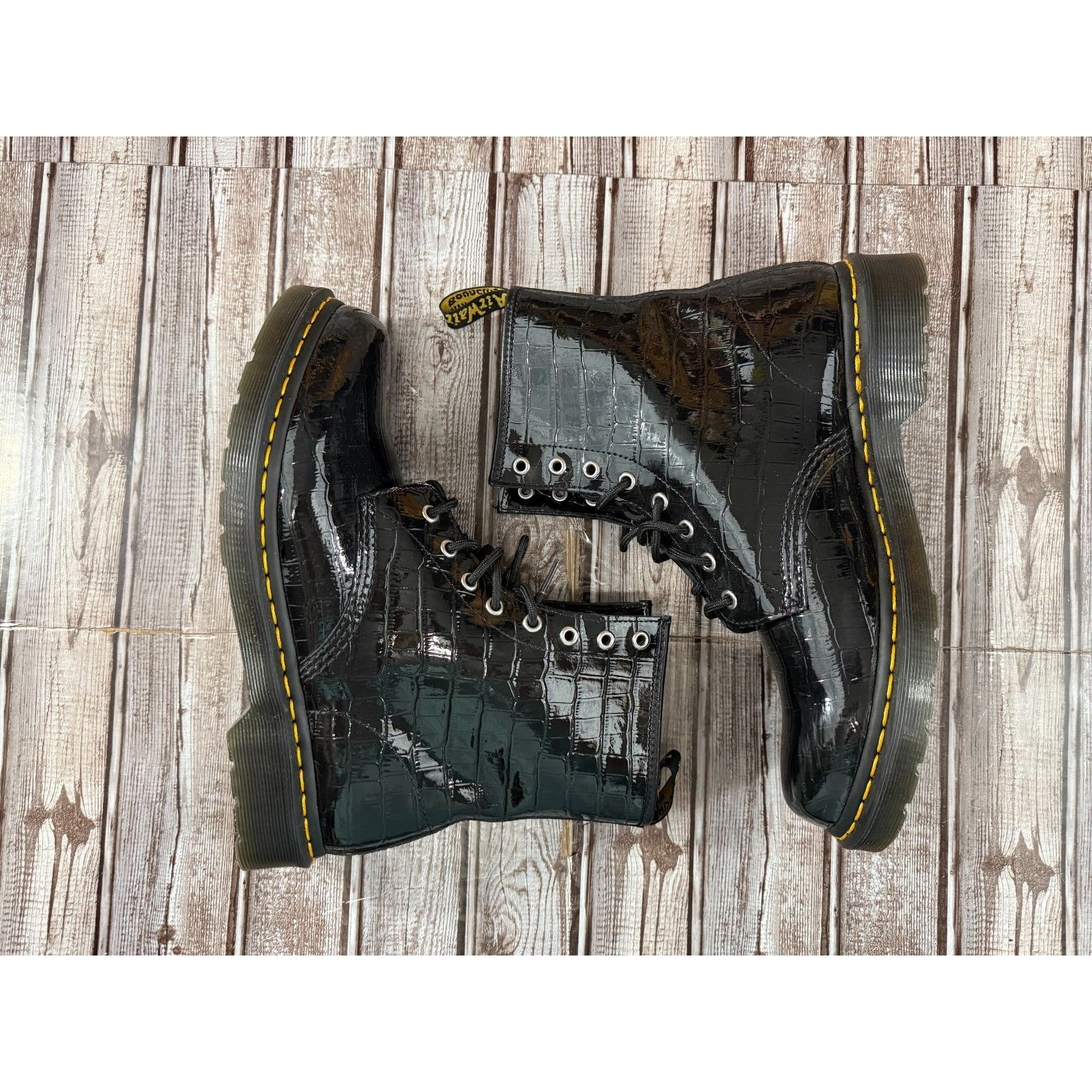 Dr. Martens Dr Martens 1460 Faux-Croc Embossed 8-Eye Boots sz 11 New Size US 11 / IT 41 - 4 Thumbnail