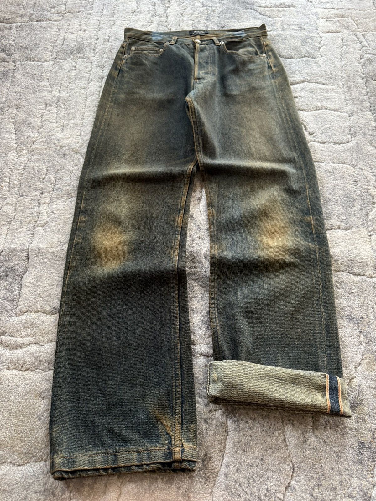 A.P.C. A.P.C Reu De Fleurus Earthy Mud Wash Selvedge Straight Jeans Size US 29 - 2 Thumbnail