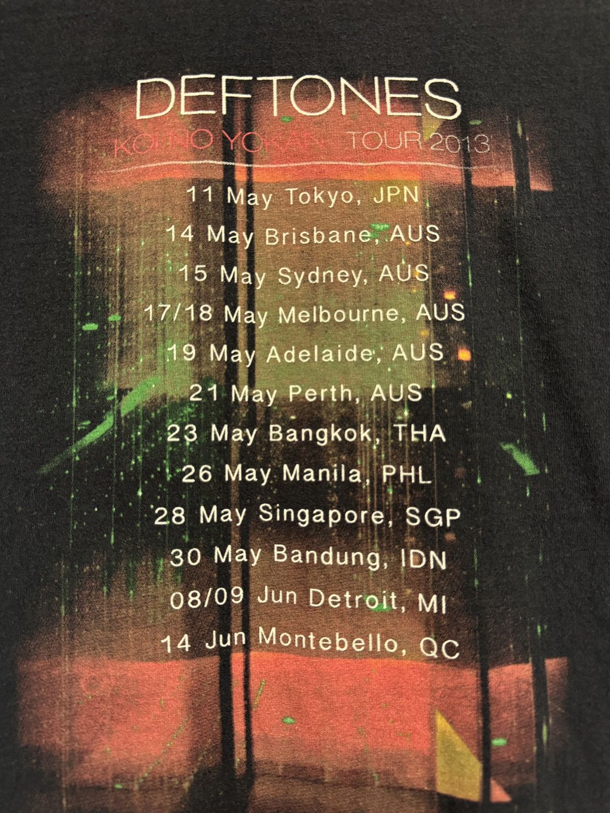 Band Tees Vintage Deftones Koi No Yokan 2013 Album Tour Tee Size US L / EU 52-54 / 3 - 6 Thumbnail