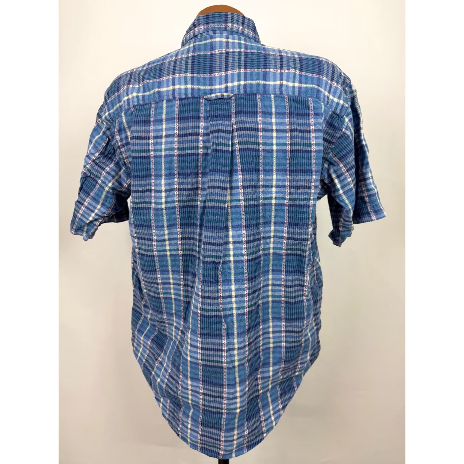 Vintage VINTAGE Honors 90s Button-Up Shirt Men Medium Blue Plaid Cotton Lightweight Hipster Size US M / EU 48-50 / 2 - 7 Thumbnail