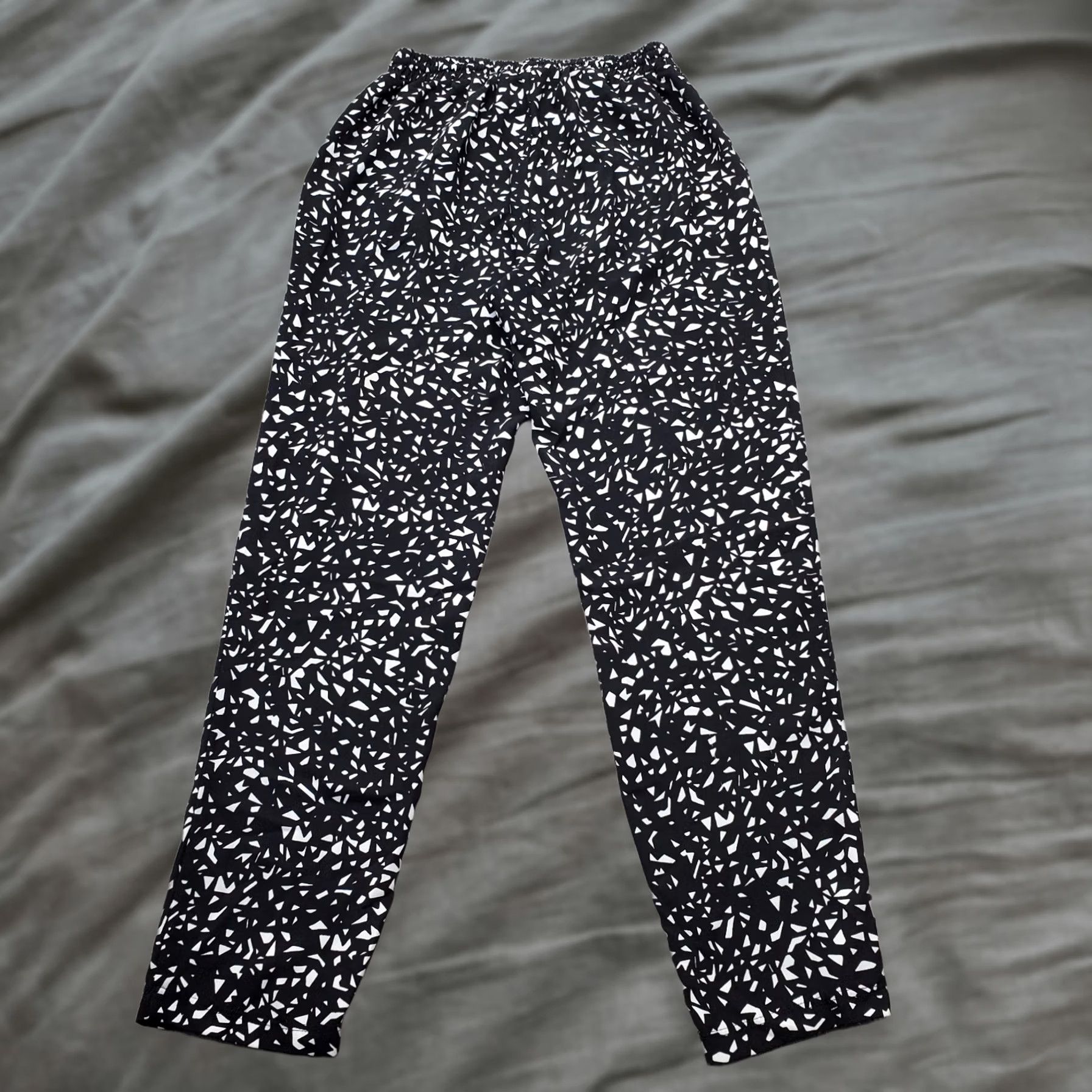 Vintage Zac & Rachel Womens M Multi Geo Print Regular Fit Trouser Pants Drawstring Waist Size 32" / US 10 / IT 46 - 1 Thumbnail