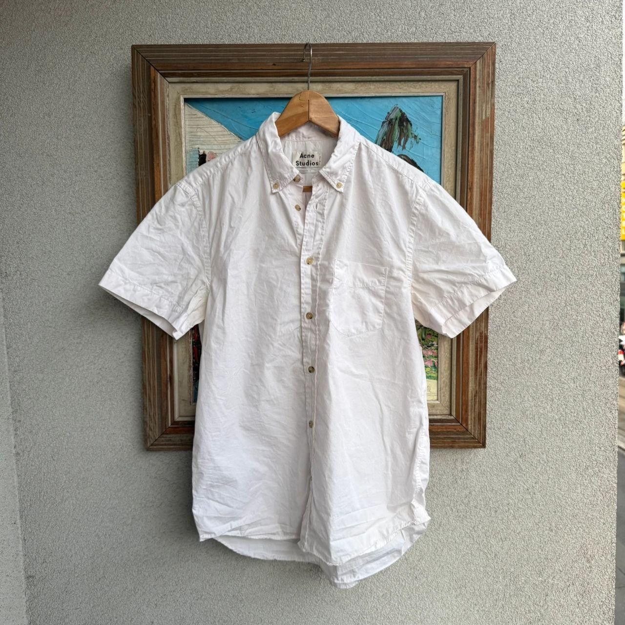 Acne Studios Button Up Shirt Shortsleeve White Minimalist