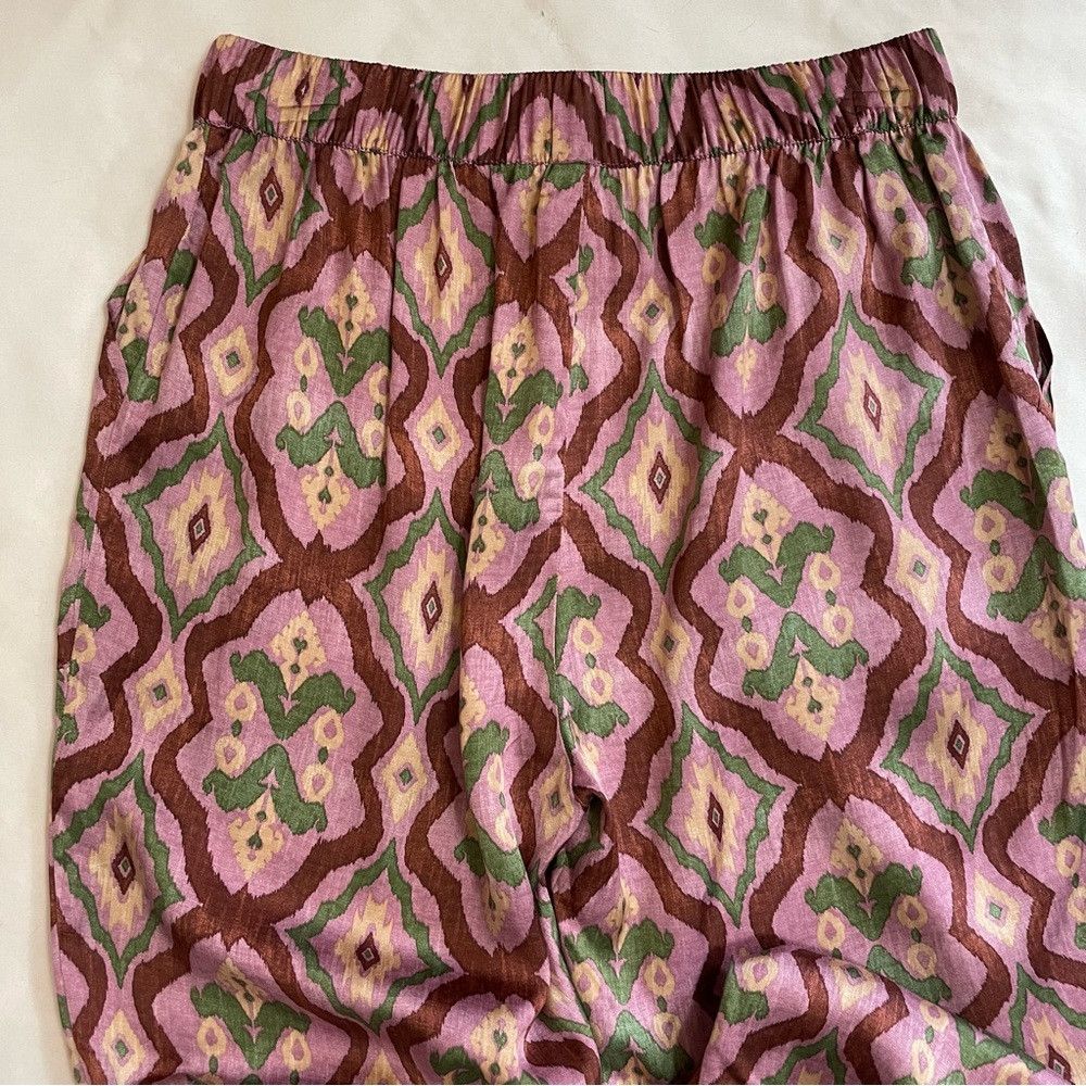 Zara New Zara Satin Viscose Elastic Waist Drawstring Pants Size Size 32" / US 10 / IT 46 - 6 Thumbnail