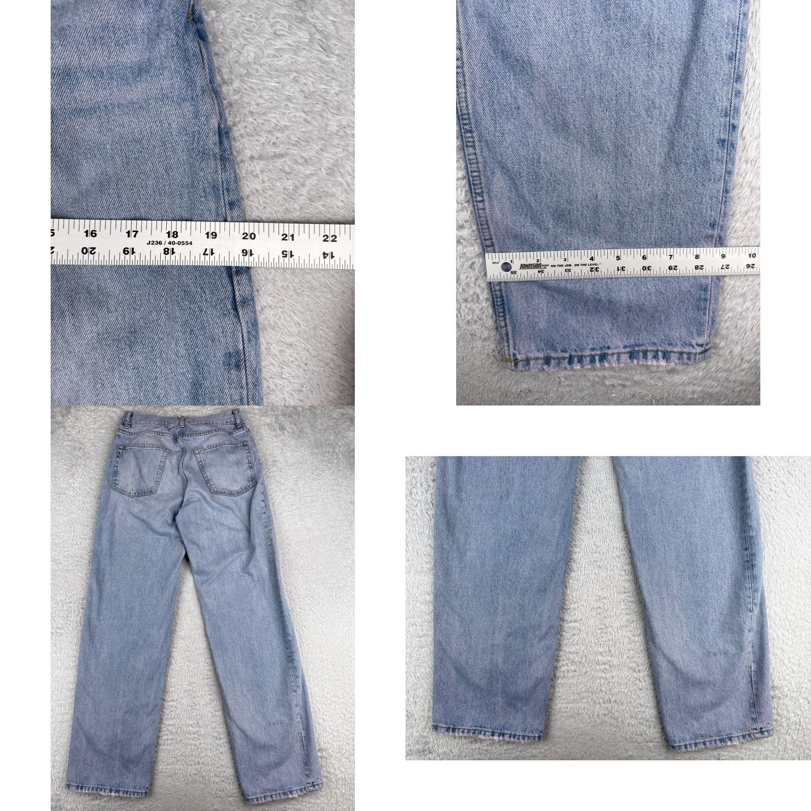 Zara Zara Jeans Womens 6 Blue Pink Denim Straight Leg High Rise Cotton Zip Fly 28x32 Jeans Womens 6 Pink Denim Zip Fly 28x32 90s Retro Designer Vintage No? Size 28" / US 6 / IT 42 - 9 Thumbnail
