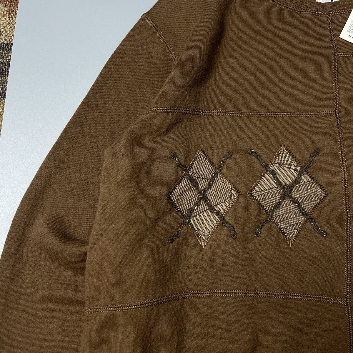 Japanese Brand Vintage Hai Sporting Gear Deadstock Brown Patches Sweatshirt Size US M / EU 48-50 / 2 - 3 Thumbnail
