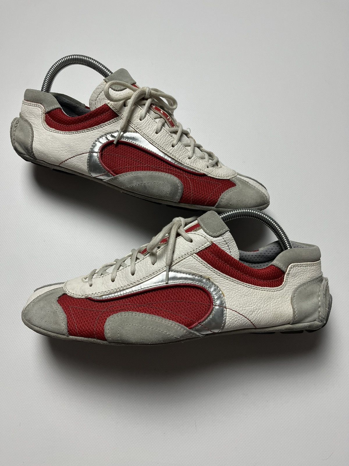 Prada Prada Sport Monte Carlo Red Mesh & Leather Sneakers Low Size US 9 / EU 42 - 2 Thumbnail