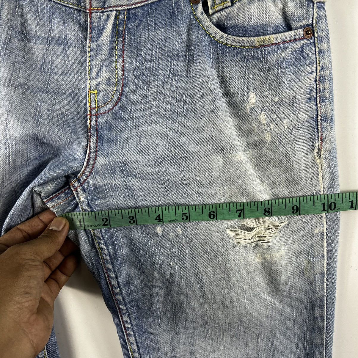 United Colors Of Benetton 🔥 United Colors Of Benetton Distressed denim pants Size 30" / US 8 / IT 44 - 6 Thumbnail