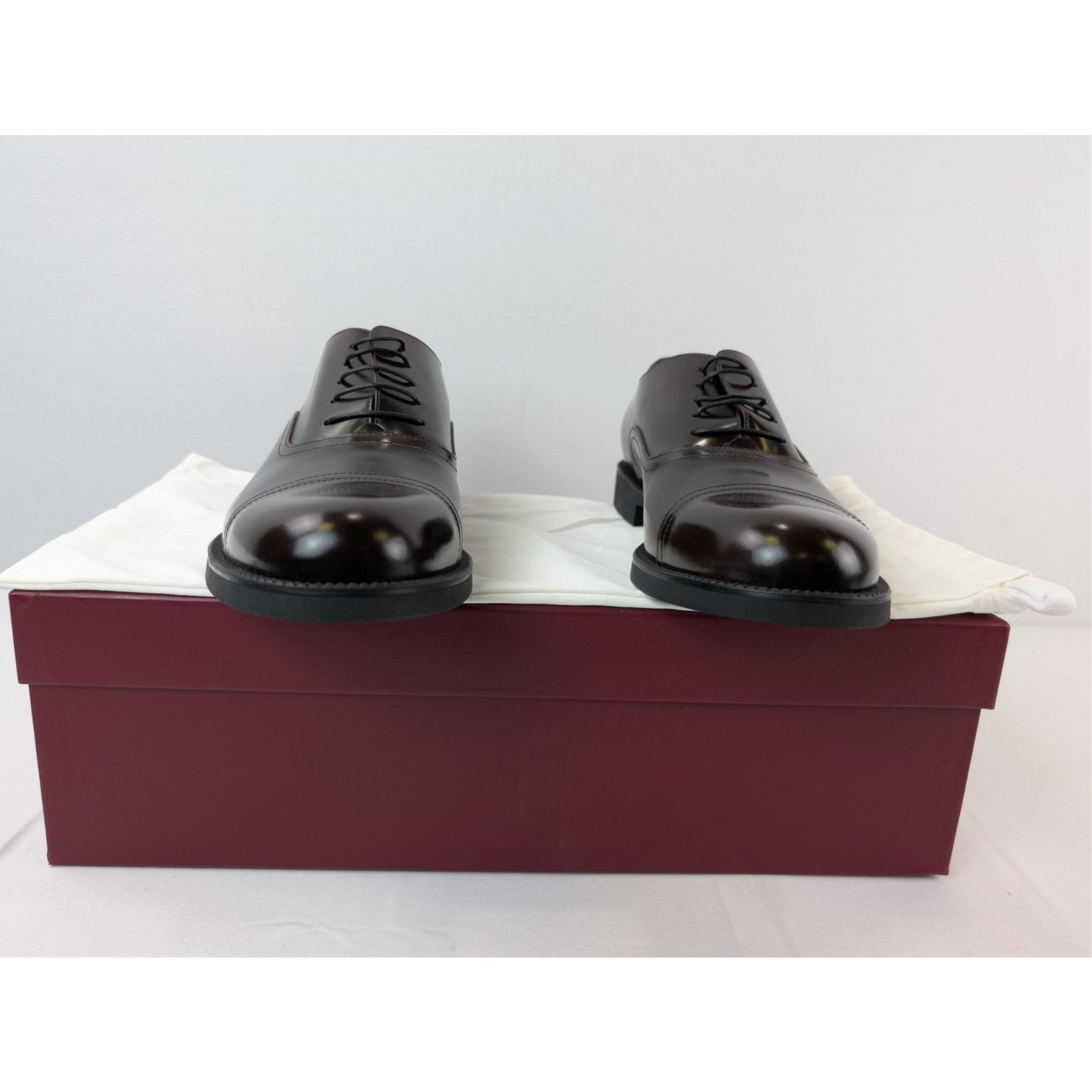 Gucci o1rshd1 Davis Bull men's leather cap-toe oxford shoes Boots Size US 12.5 / EU 45-46 - 18 Thumbnail