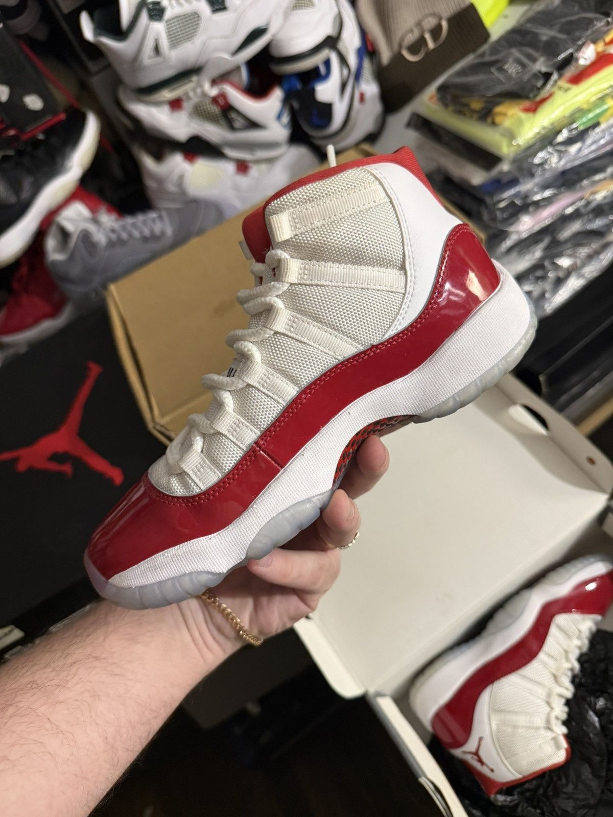 Jordan Brand Jordan retro 11 cherry sz 6.5y Size US 6.5 / EU 39-40 - 3 Thumbnail