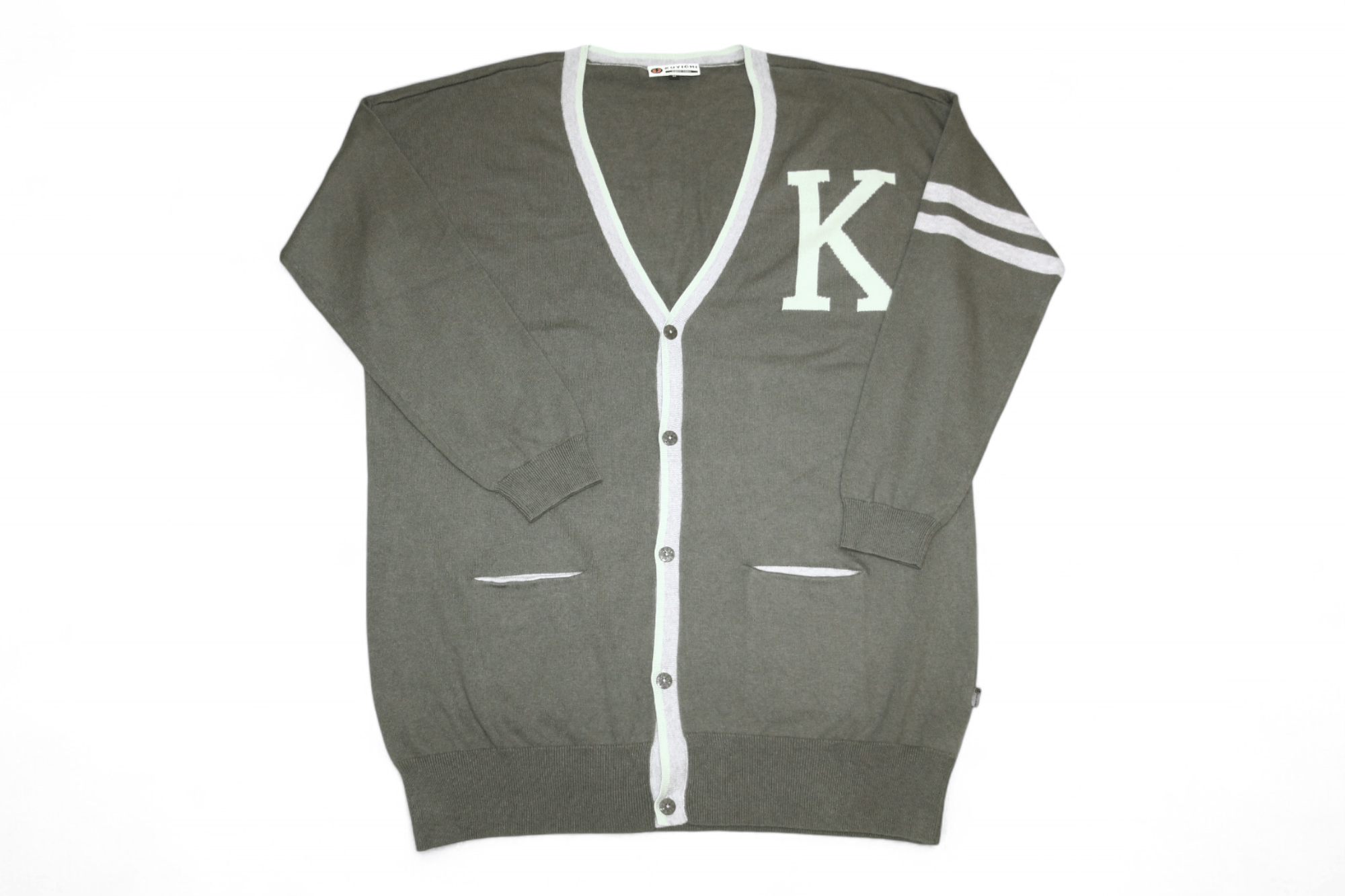 Japanese Brand Kuyichi Logo Embroidery Organic Cotton Buttons Cardigan Size L / US 10 / IT 46 - 1 Thumbnail