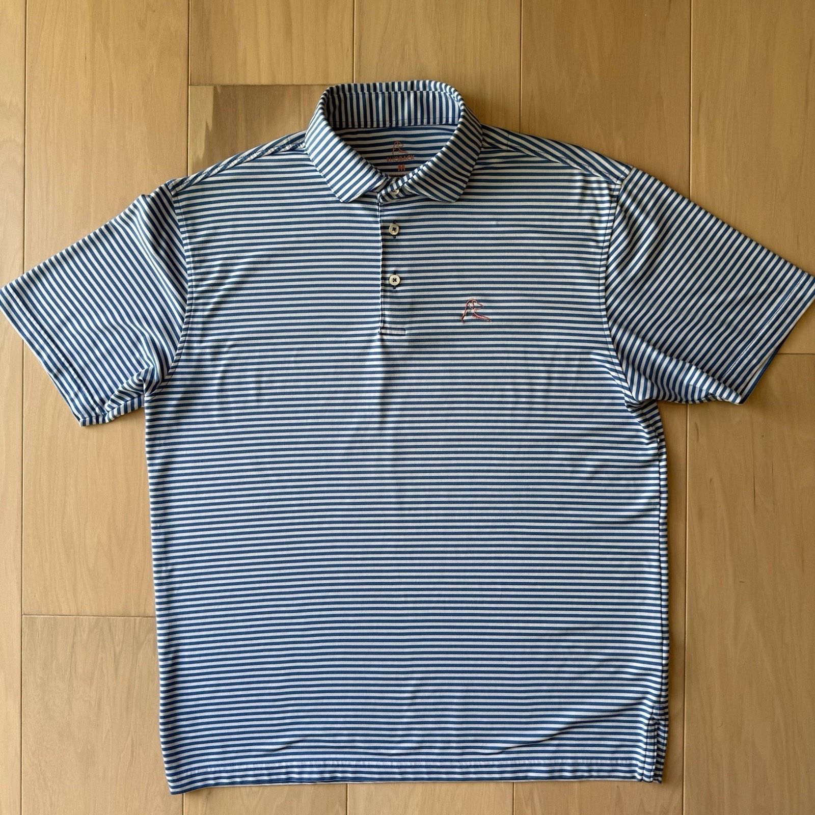 Other Rhoback Polo Shirt M Blue White Striped Golf Tennis Size US M / EU 48-50 / 2 - 2 Thumbnail