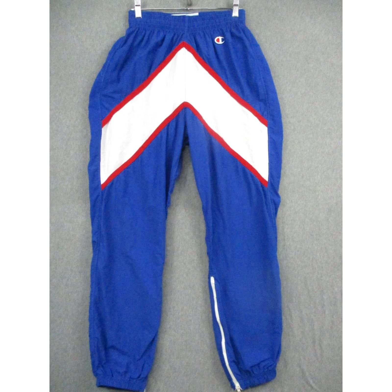 Champion VINTAGE Champion Pants Windbreaker 32 Blue 80s Nylon Zip Ankle Regular Mens Sport Retro Logo Size US 32 / EU 48 - 2 Thumbnail