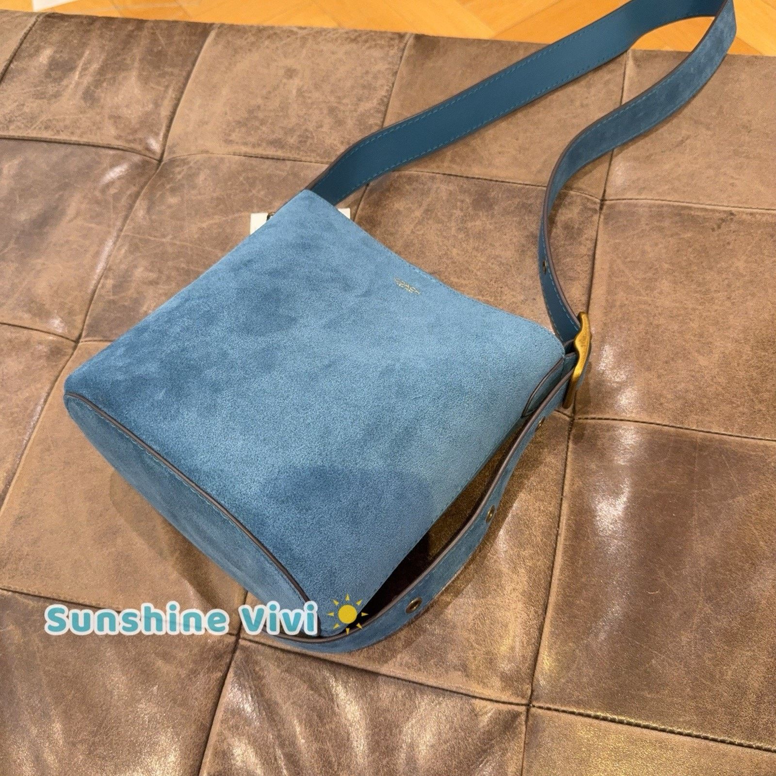 Coach NWT Coach Bleecker Bucket Bag 21 Sea Blue CCW84 suede Size ONE SIZE - 6 Thumbnail
