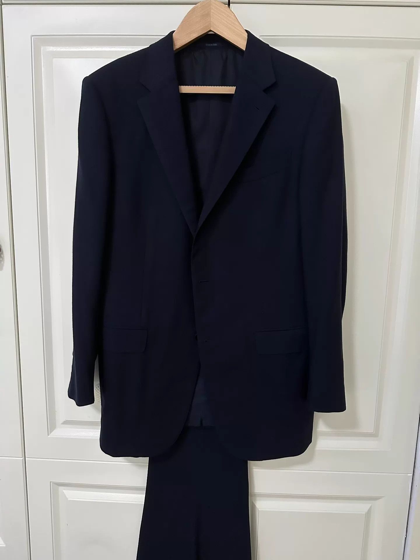 Ermenegildo Zegna Ermenegildo Zegna Su Misura Cashmere Flannel Suit Navy Size 54R - 1 Thumbnail