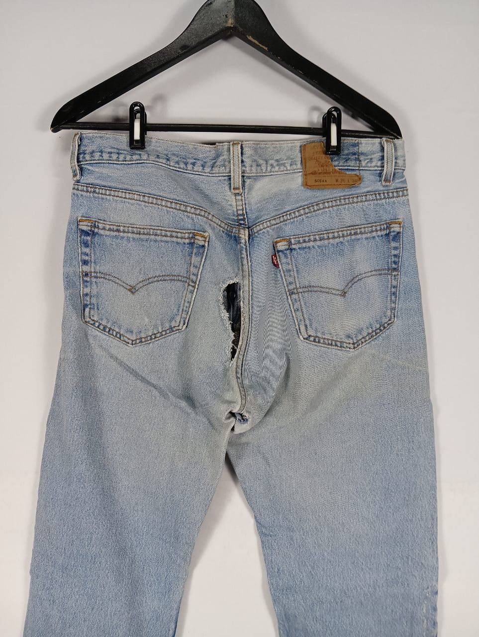 Levi's vintage levis jeans distressed denim 501 usa Size US 34 / EU 50 - 5 Thumbnail