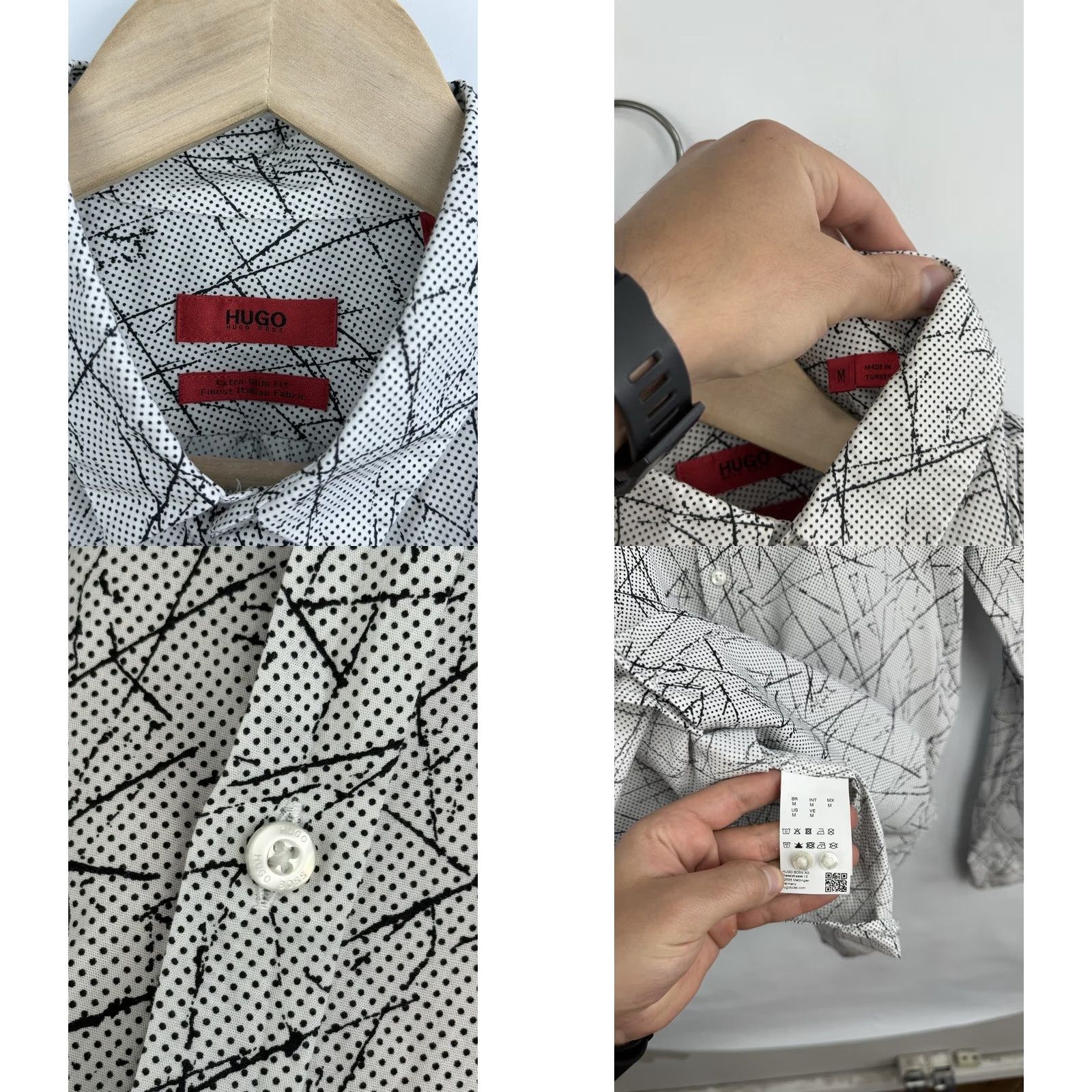 Hugo Boss HUGO BOSS Shirt White Art Extra Slim Fit M Mens Size US M / EU 48-50 / 2 - 8 Thumbnail