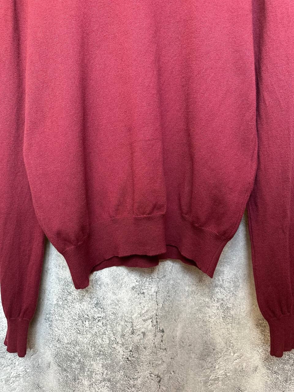 Armani Armani Jeans Vintage Sweater Red Crew Jumper Cotton/Wool Size US L / EU 52-54 / 3 - 8 Thumbnail