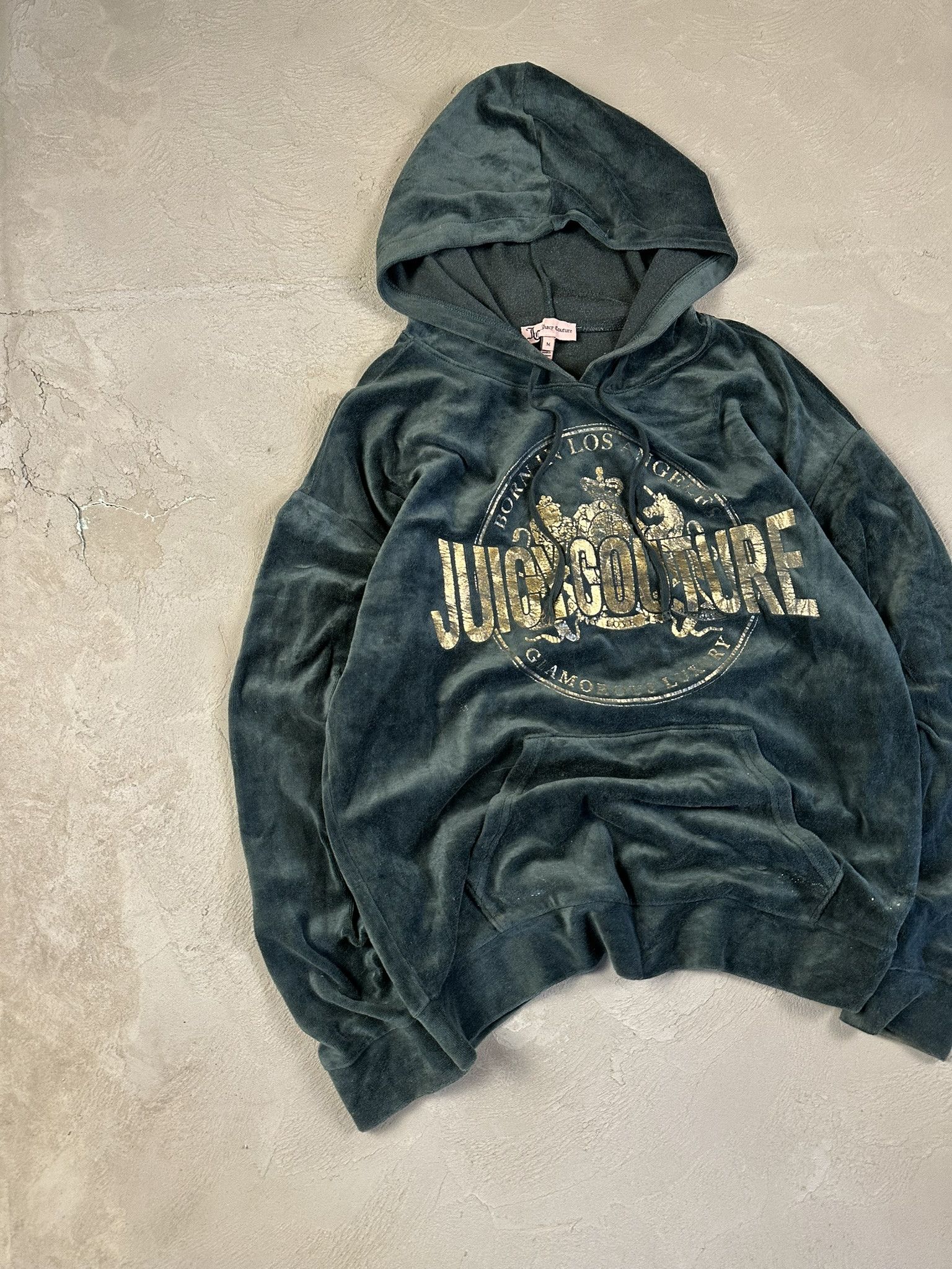 Juicy Couture Vintage Y2k Juicy Couture Velour Velvet Logo Hoodie Size M / US 6-8 / IT 42-44 - 2 Thumbnail