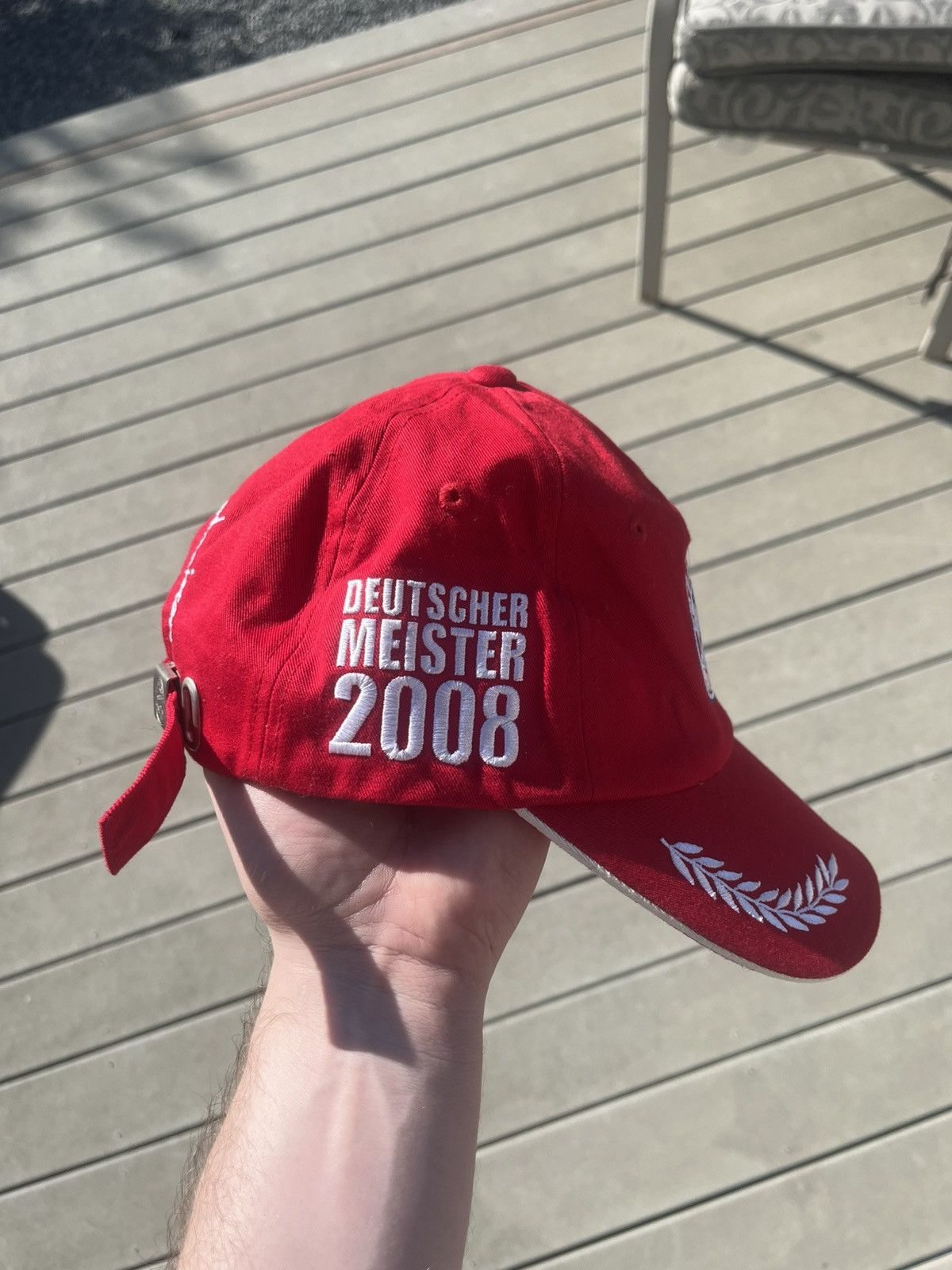 Vintage Vintage Bayern Munich FC Bundesliga Red/White Strapback Hat Size ONE SIZE - 4 Thumbnail