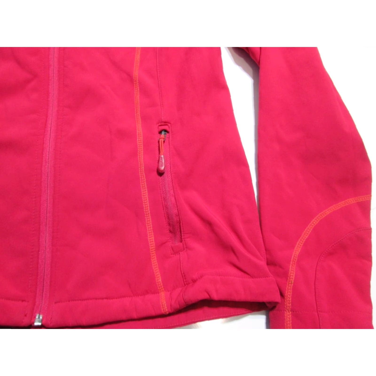 Weatherproof 32 Weatherproof Womens Windbreaker Jacket S Red Hooded Zip Pockets Solid Polyester Outerwear Size S / US 4 / IT 40 - 3 Thumbnail
