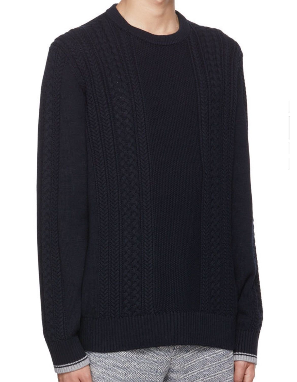Vince Navy Cable Sweater Size US L / EU 52-54 / 3 - 2 Thumbnail