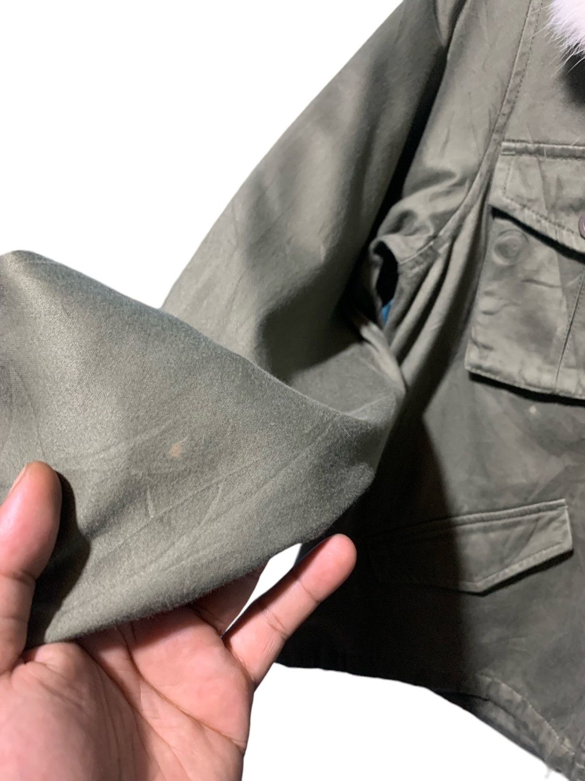 If Six Was Nine × LOWRYS FARM × Le Grande Bleu (L.G.B.) 2000s Lowrys Farm military green rabbit fur jacket Size US M / EU 48-50 / 2 - 12 Thumbnail