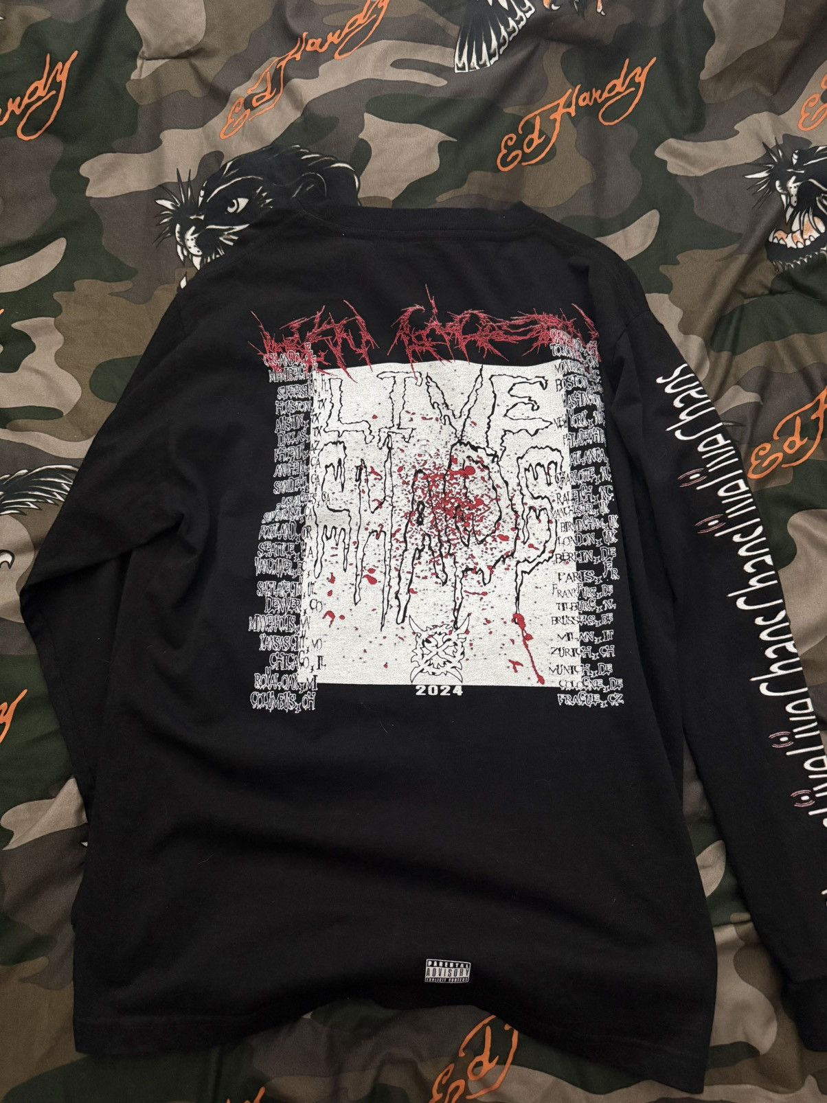Ken Carson Ken carson if you scared stay tf home your long sleeve Size US M / EU 48-50 / 2 - 2 Thumbnail
