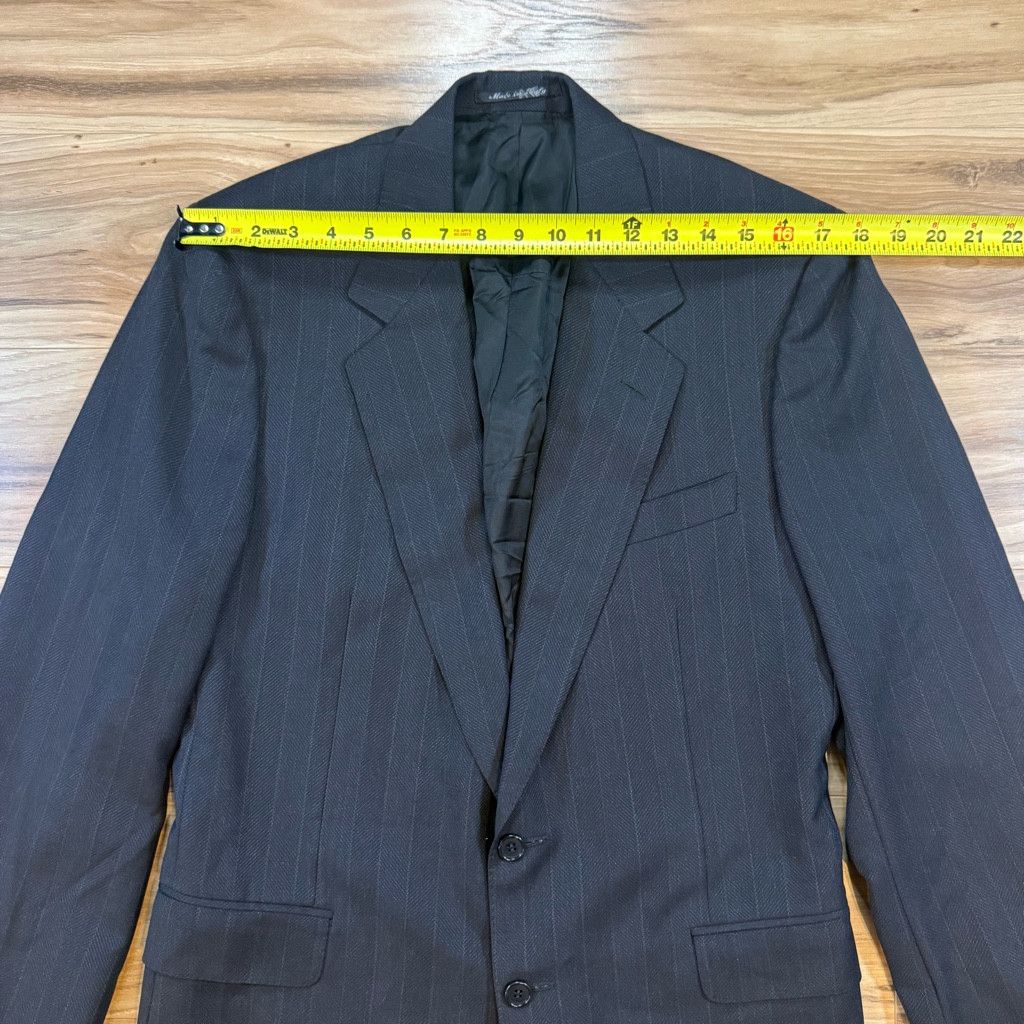 J Brand Canali Men’s Wool Blazer Navy Pinstripe 40R Size 40R - 3 Thumbnail