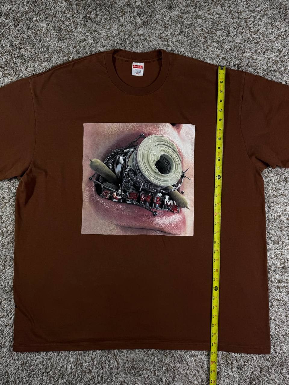 Supreme Supreme Braces Tee Brown Size US XXL / EU 58 / 5 - 4 Thumbnail