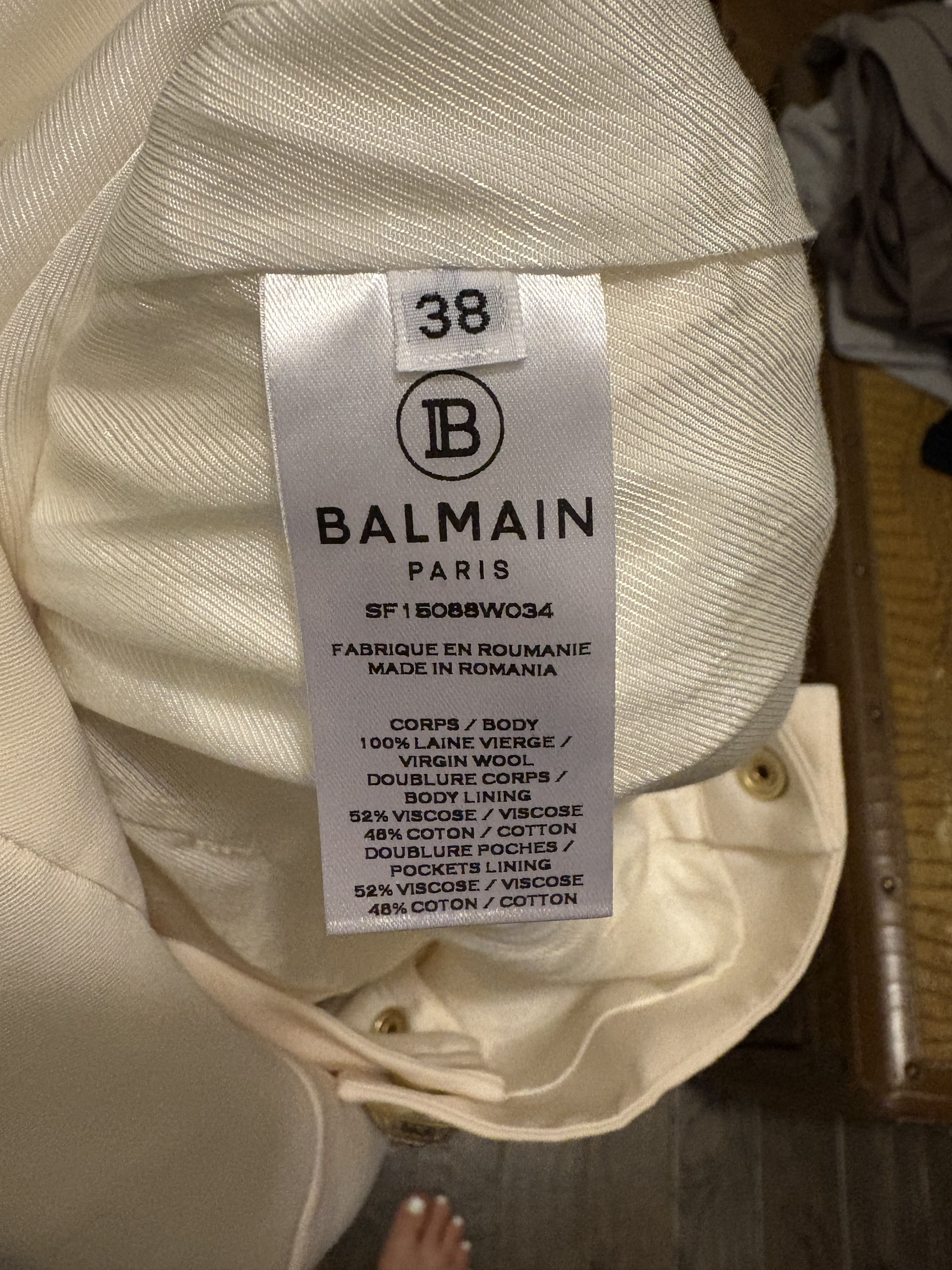 Balmain Balmain Cool Wool Cropped Pants Size 26" / US 2 / IT 38 - 5 Thumbnail