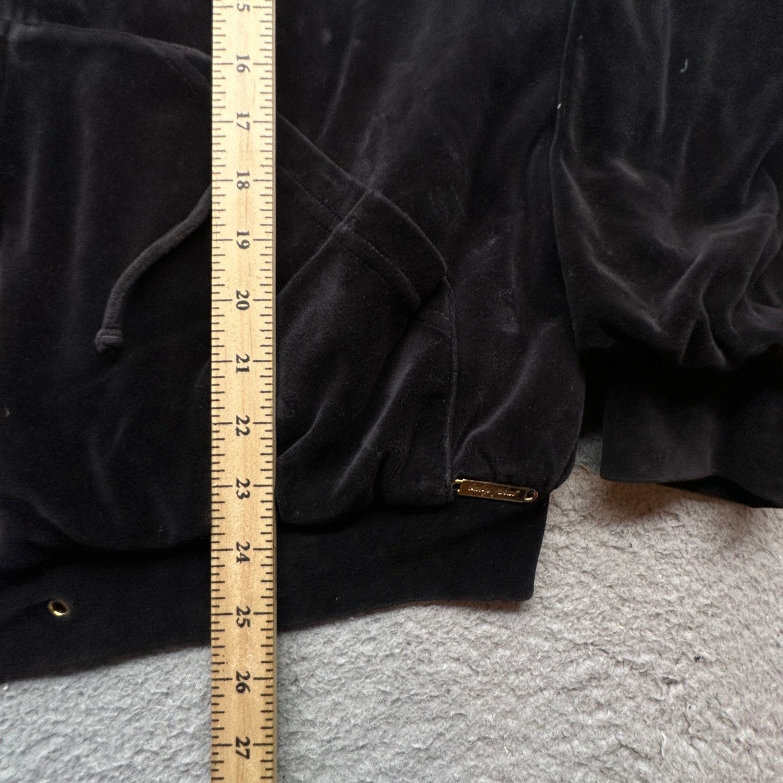 Other VTG Baby Phat Velour Jacket Women Large Fur Trim Black Quilt Size L / US 10 / IT 46 - 7 Thumbnail