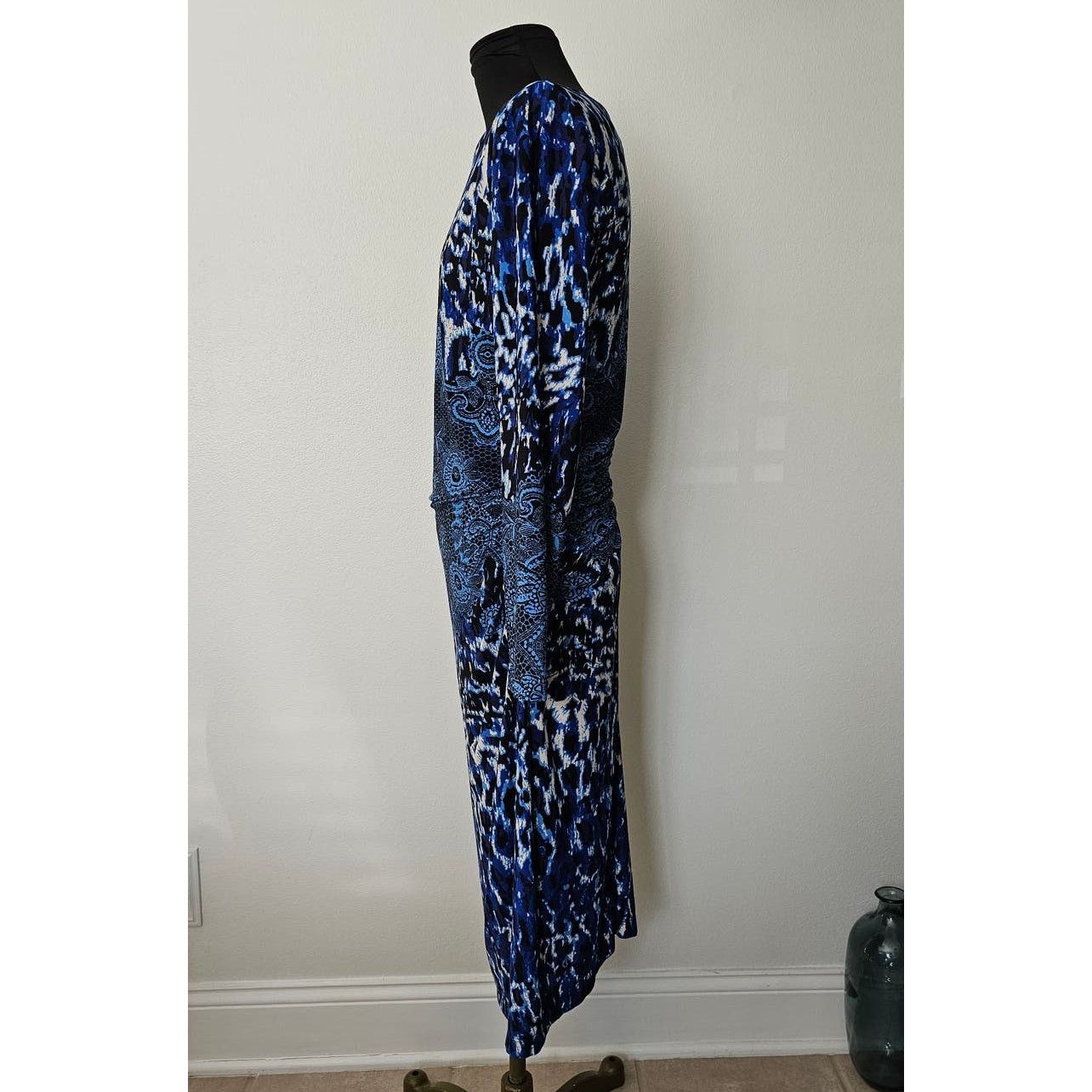 Meister David Meister Leopard and Medallion Fitted Ruching Dress 12 Size XL / US 12-14 / IT 48-50 - 2 Thumbnail