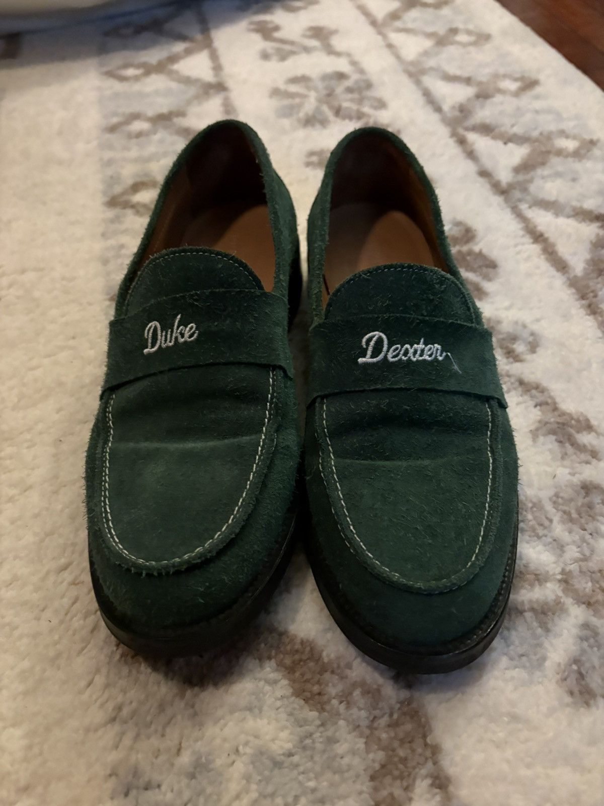DUKE + DEXTER Green rough out suede Duke + Dexter loafers Size US 7.5 / EU 40-41 - 1 Thumbnail