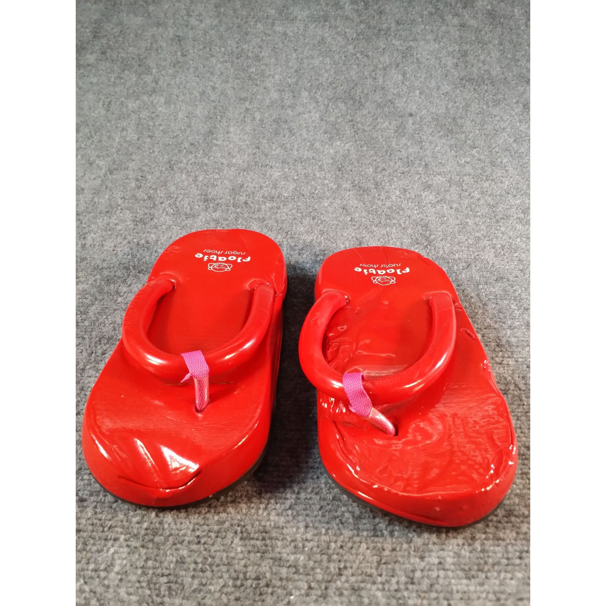 Malibu Sandals FLOATIE Sugar Shoes Y2k 90s Vintage Red Floating Flip Flop S Size US 9 / IT 39 - 3 Thumbnail