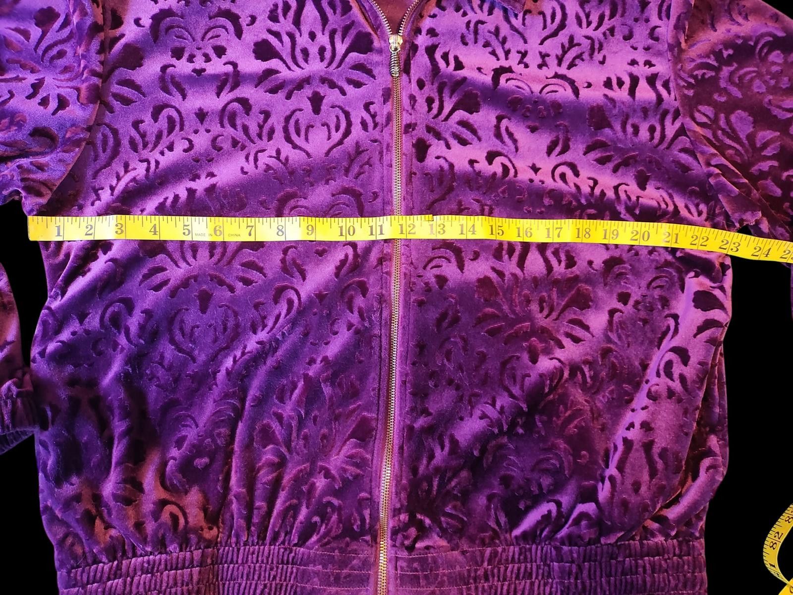 Teddy Fresh Chic Velvet Bomber Jacket in Vibrant Purple Size S / US 4 / IT 40 - 3 Thumbnail