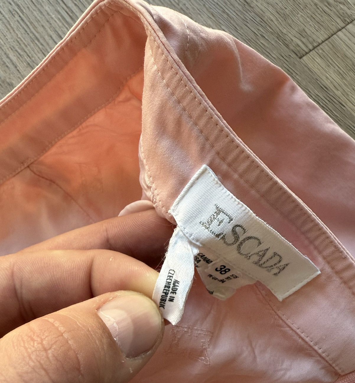 Escada Vintage Escada Pink Cotton Midi Skirt Size 38" / US 16 / IT 52 - 9 Thumbnail
