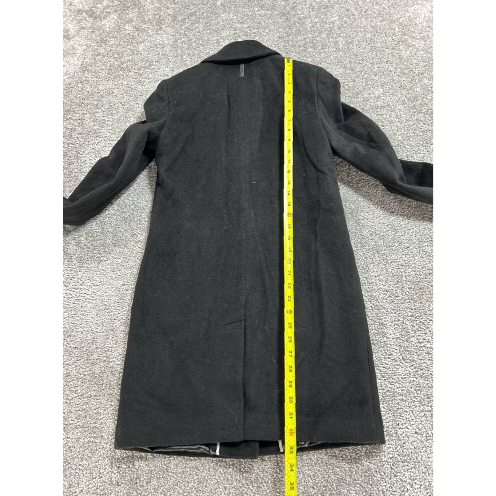 DKNY Dkny Overcoat Coat 0 P Black Wool Blend Womens Size XS / US 0-2 / IT 36-38 - 7 Thumbnail