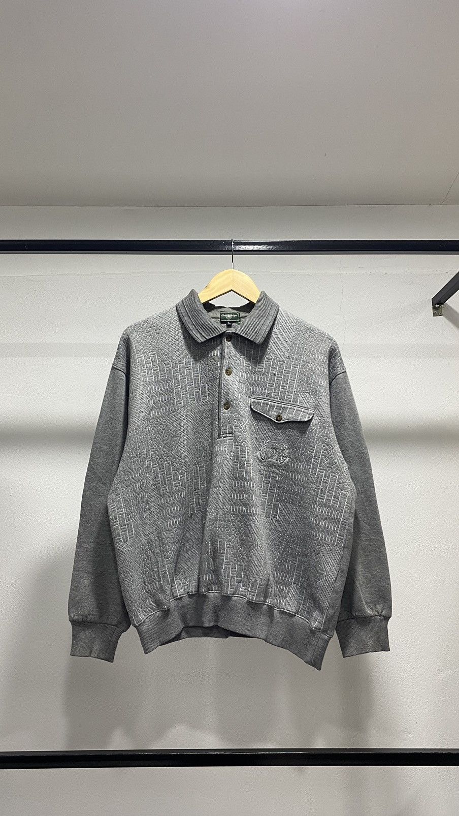 Japanese Brand × Vintage Vintage 3D Collar Sweatshirt 80s Size US L / EU 52-54 / 3 - 1 Thumbnail