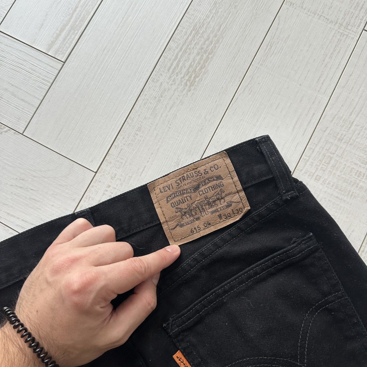 Levi's Vintage Clothing Vintage 90s Levis 615 Straight fit black jeans 30x30 USA y2k Size US 30 / EU 46 - 9 Thumbnail