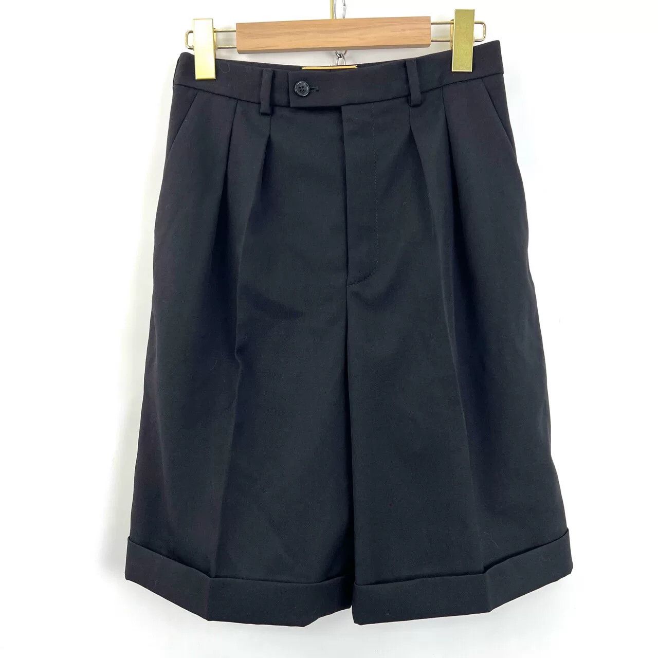 Saint Laurent Paris Saint Laurent Black Cuffed Suit Shorts Size 36" / US 14 / IT 50 - 1 Thumbnail