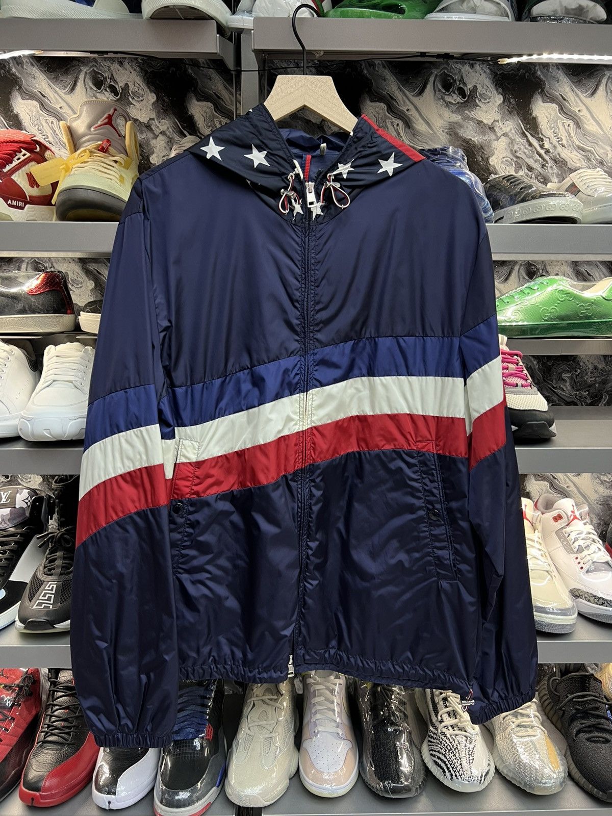 Moncler Moncler Windbreaker Stars Navy Hoodie Size US XXL / EU 58 / 5 - 1 Thumbnail
